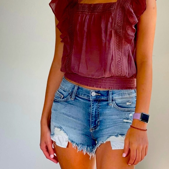 Distressed Mid-Rise Shorts - Picture 3 of 4